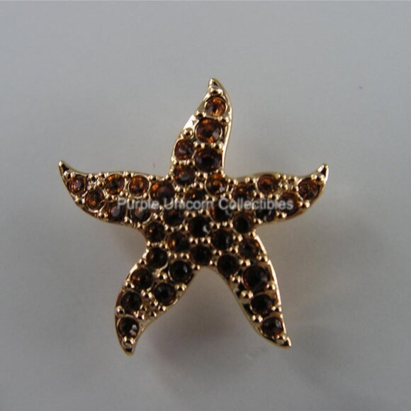 Swarovski Crystal Starfish Tac Pins Set of 3 2005-2006-2007 Wonders of the Sea - Picture 2 of 4